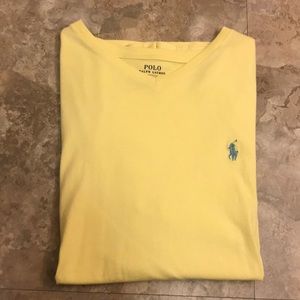 Yellow Polo Ralph Lauren Classic Fit V Neck